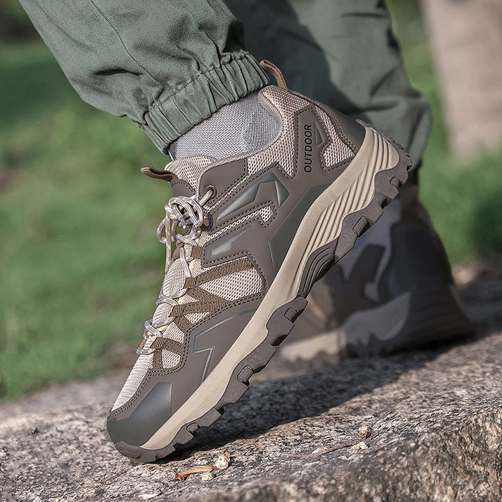Herrer nan robust Trail- og vandresneaker med multiterræn-profilsole, åndbart mesh-overdel og forstærket tåhætte Skovae
