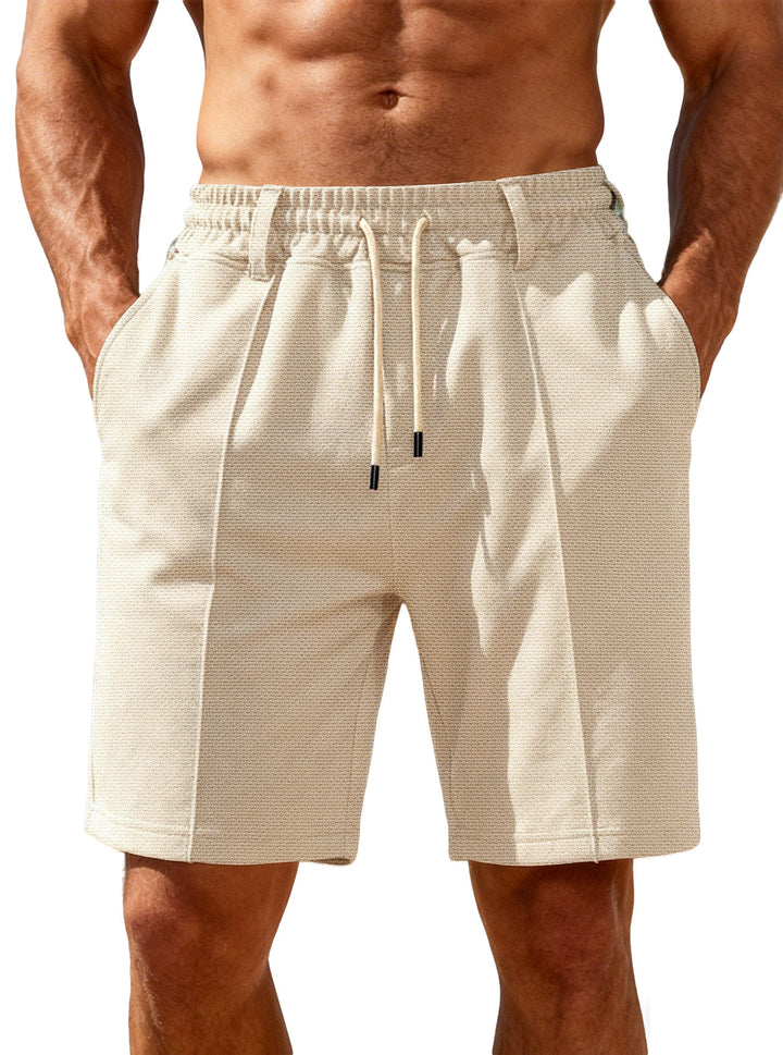 Herren nan Chino-inspirerede Relax-Shorts med bundfald elastisk tunneltræk og sidelommer Skovae