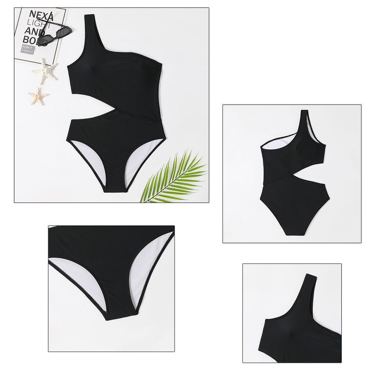 Dame Ensidig Badedragt med stilfuld Cut-Out og asymmetrisk Design Stilla