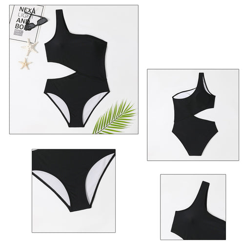 Dame Ensidig Badedragt med stilfuld Cut-Out og asymmetrisk Design Stilla