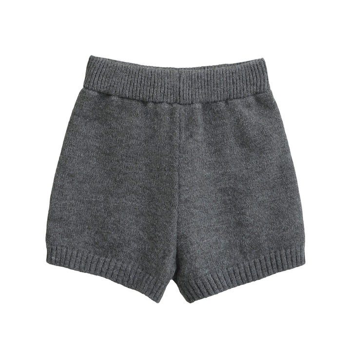 Dame Relaxed Strikkeshorts med elastisk talje Stilla
