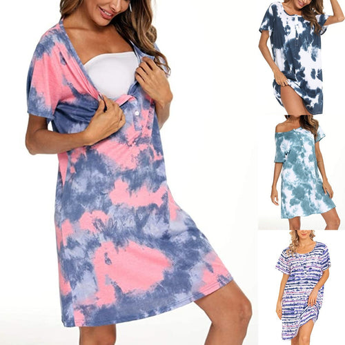 Dame Fritid Tie-Dye Skjortekjole Stilla