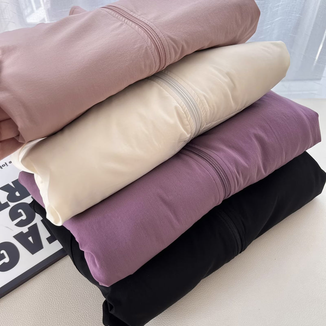 Damer Cozy Fleece Jakke med Høj Krave og Praktiske Lommer Stilla
