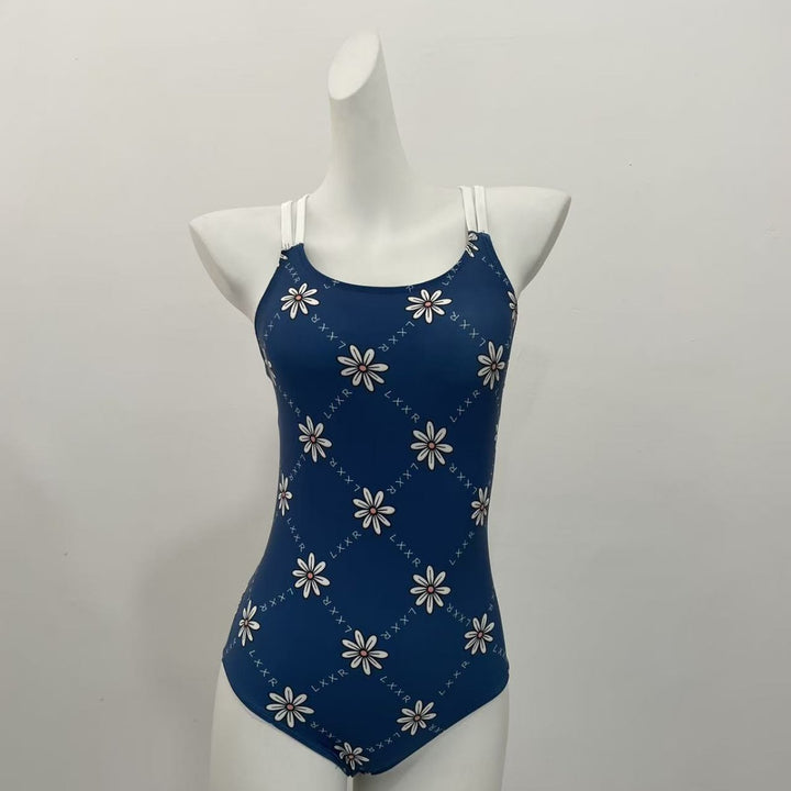 Dame one-piece badedragt med blomsterprint og justerbare stropper Skovae