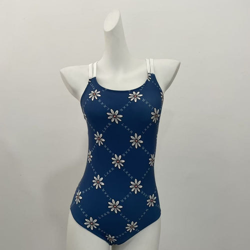 Dame one-piece badedragt med blomsterprint og justerbare stropper Skovae