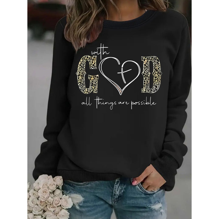 Kvinders sweatshirt med kreativt mode design og motiverende budskab Stilla