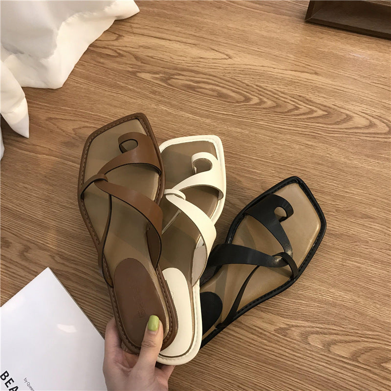 Dame elegante krydsrem slide sandaler Stilla