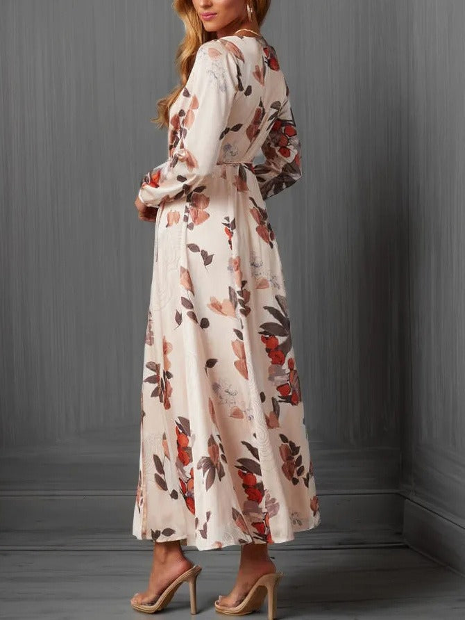 Dame maxikjole med blomsterprint Stilla