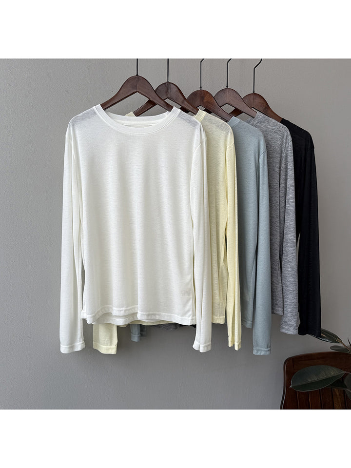 Dame elegant longsleeve-shirt lavet af åndbart materiale Stilla