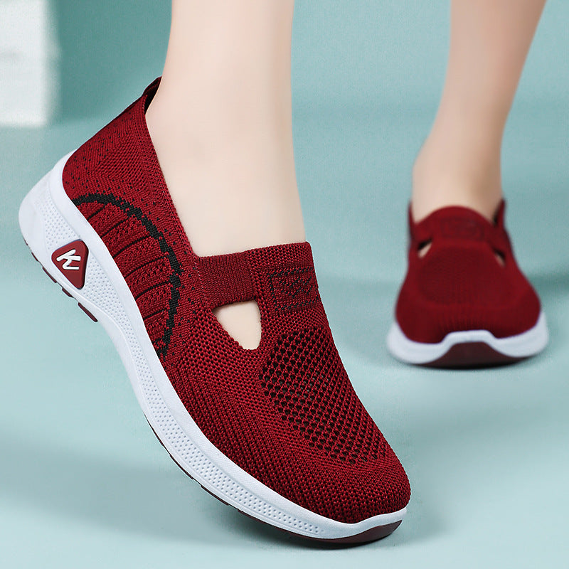 Dame Lettere og åndbare Sneakers med elastisk Slip-On Design Stilla