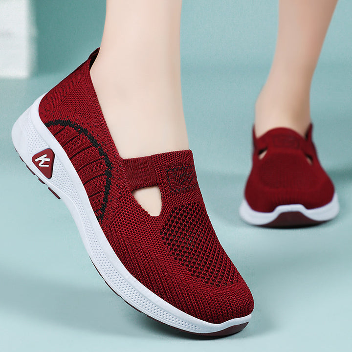 Dame Lettere og åndbare Sneakers med elastisk Slip-On Design Stilla