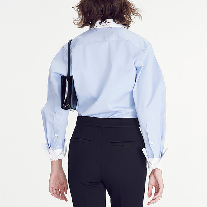 Dame let bluse med kontrasterende krave Stilla