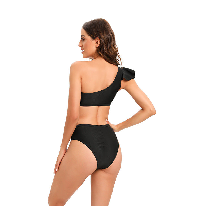 Dame Asymmetrisk Rynketræksæt Bikini Stilla