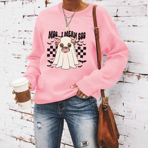 Kvinders sweatshirt i muntert Halloween-design Stilla