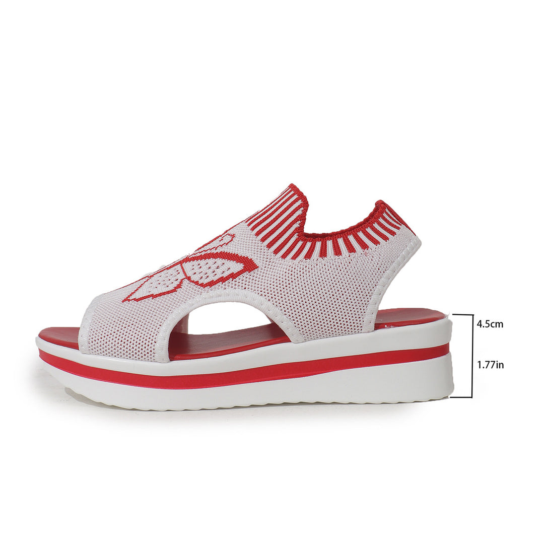 Dame Sporty Plateau-Sandaler med åndbart overmateriale og skridsikker sål Stilla