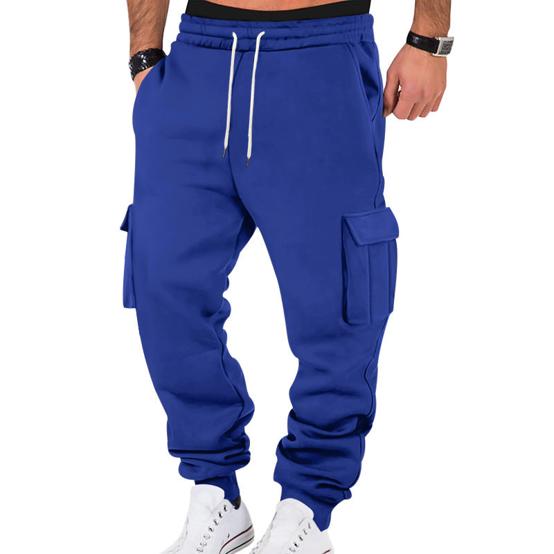 Herre Cargo Joggingbukser med praktiske lommer og elastisk talje Stilla
