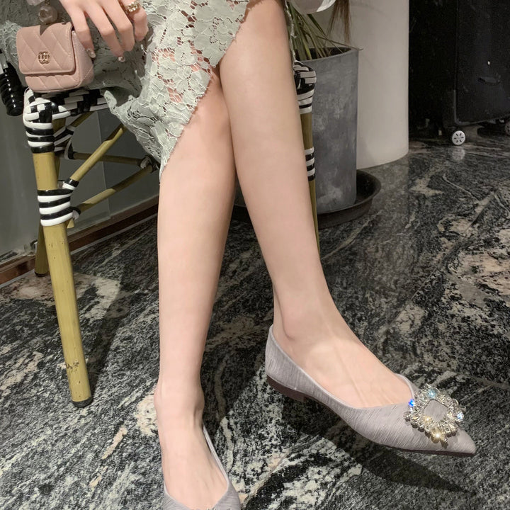 Dame Ballerinaer med glamourøs krystal-detalje Stilla