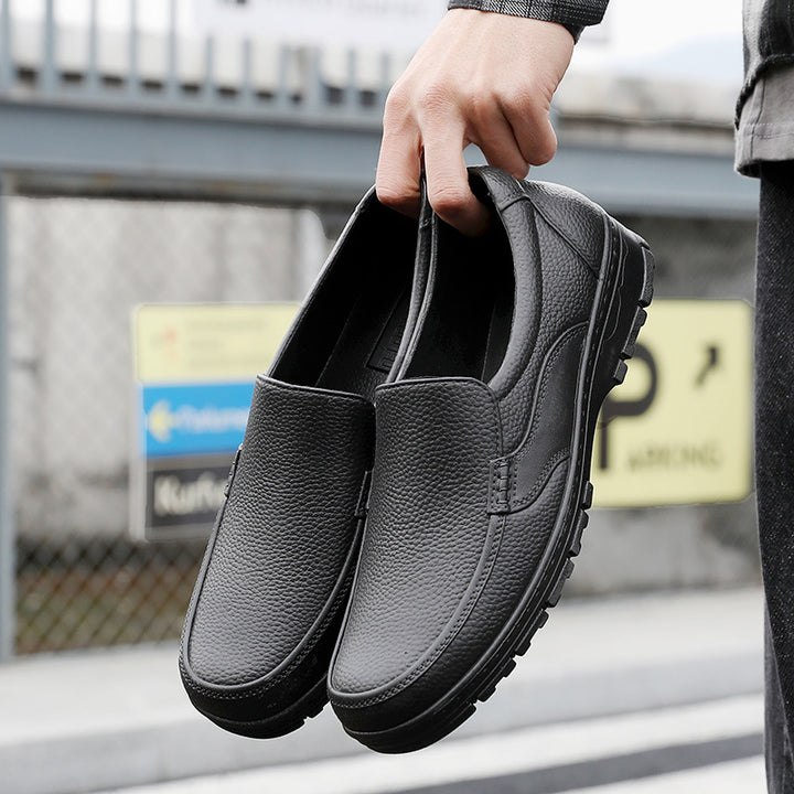 Herrer Komfortable Slip-On Sko af høj kvalitet læder med skridsikker sål og åndbar indersål Stilla