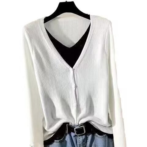 Femme Letvægts Lagdelt Strikcardigan Stilla