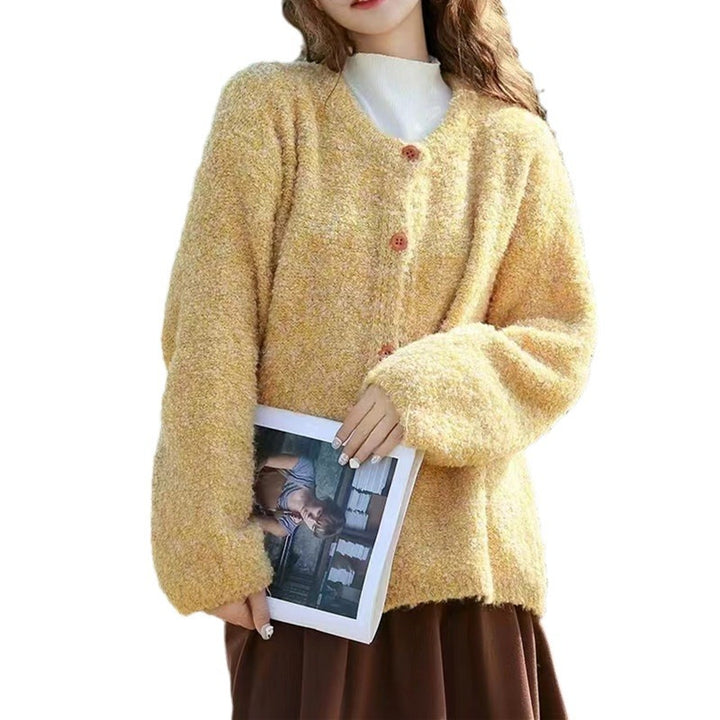 Dame Cozy Cardigan med Knapper og Løs Pasform Stilla