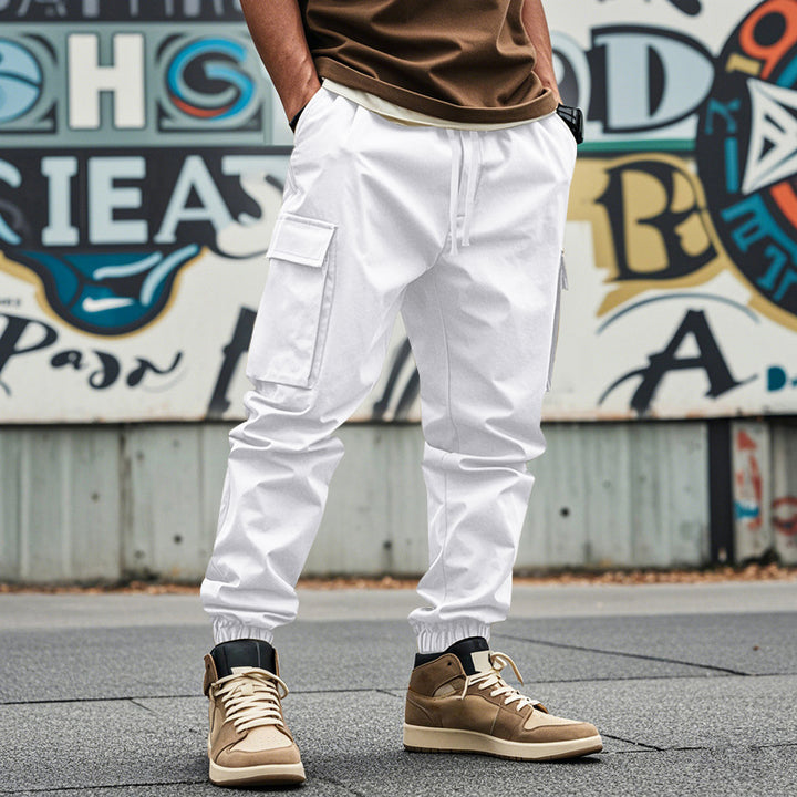 Herren nan urbane utilitariske joggere med multifunktionslommer og konisk ben Skovae