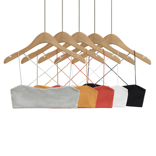 Dame rygfri crop-top med justerbare spaghetti-stropper og elastisk bånd Stilla