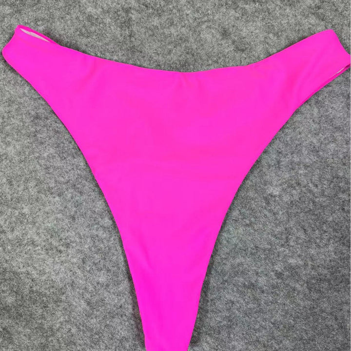 Dame Sporty Bikini-sæt med asymmetrisk topdesign og høj benudskæring Stilla