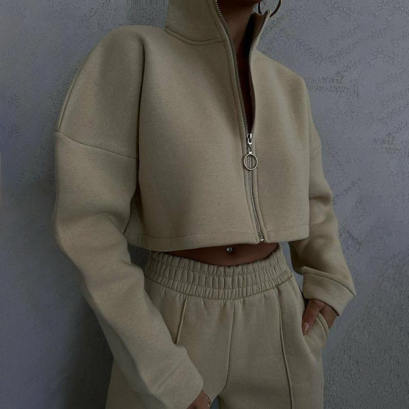 Kvindernes cropped sweatjakke Skovae