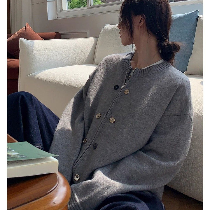 Kvinders oversized cardigan med knapdetaljer og afslappet snit Stilla