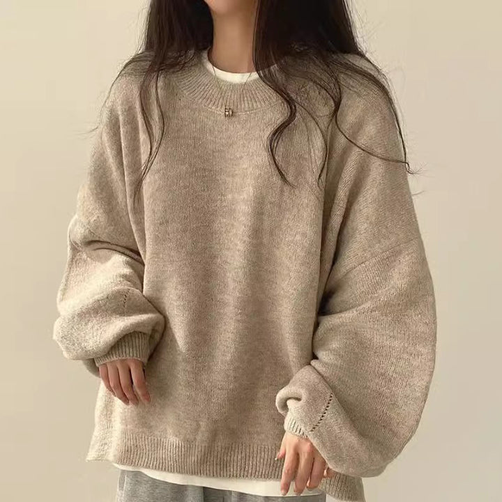Kvinder oversized striktrøje med brede ærmer og afslappet skæring Stilla