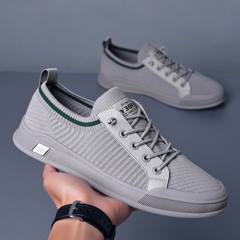 Femme Lettere Fritids Strik Sneakers med forbedret Fleksibilitet Stilla