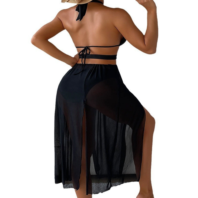 Dame Maxikjole med smart Cut-Out-design og glamourøs Ring-detali Stilla