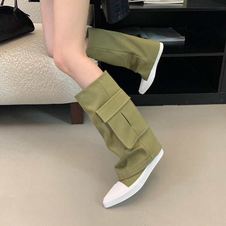 Dame over-knæ støvler med mode tekstur og elegant sneaker-stil Stilla