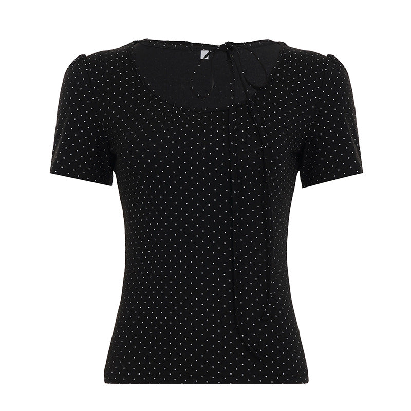 Damer Polka Dot Bluse Skovae