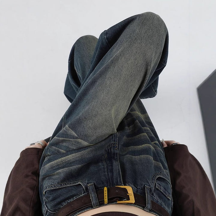 Dameløse jeans med høj talje og moderigtig vask Stilla