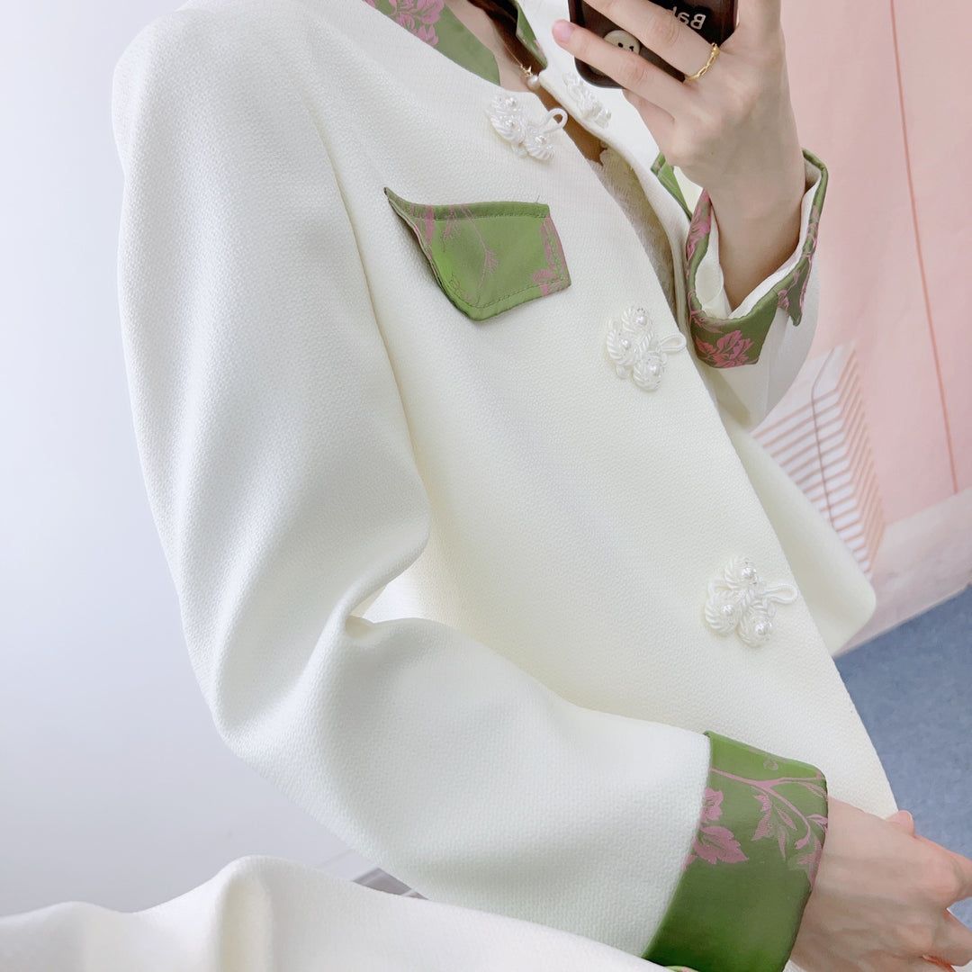Dame Business Blazer med kunstneriske detaljer og elegante accenter Stilla