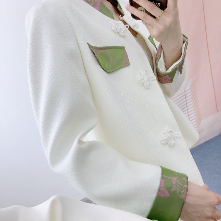 Dame Business Blazer med kunstneriske detaljer og elegante accenter Stilla