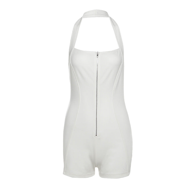 Dame Sporty bodysuit med integreret lynlås og raffineret holderdesign Stilla