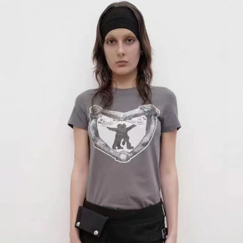 Dame Grafisktryk Kortærmet T-shirt Stilla