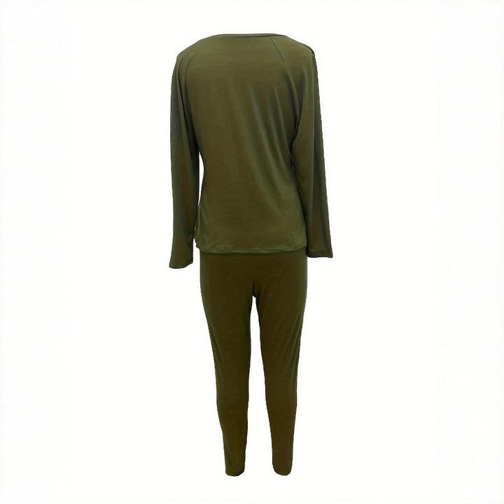 Dame Sporty Langærmet Loungewear-Sæt med figursyet snit Stilla