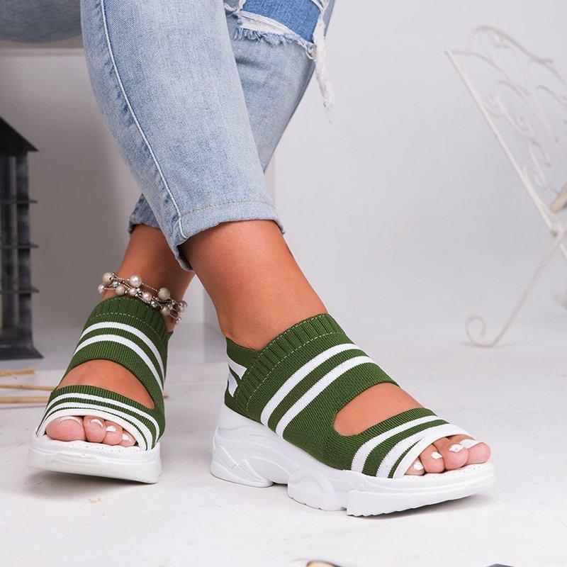 Dame Komfortable Sport-Sandaler med elastiske indsatser og moderne design Stilla