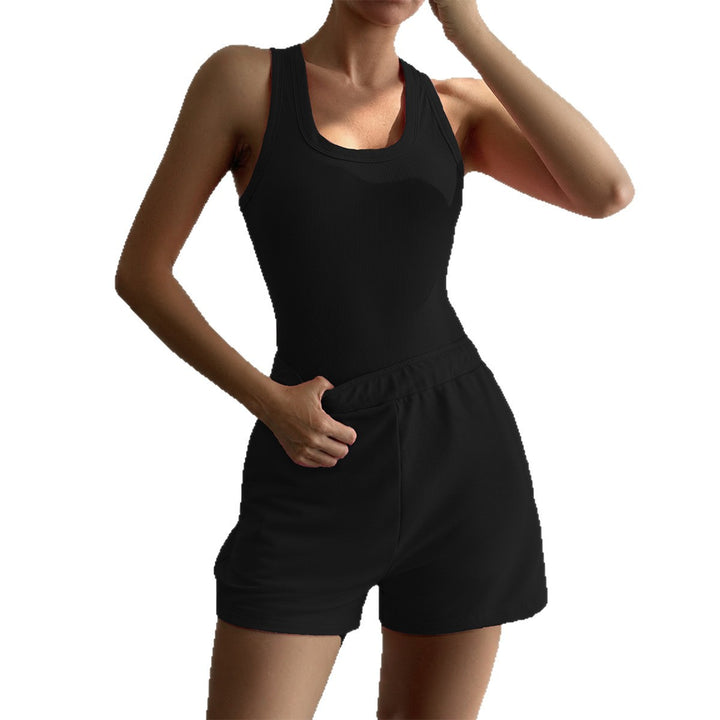 Dame Sporty Crop-Top med Shorts Sæt Skovae