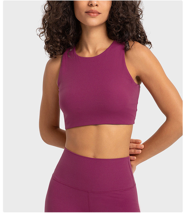 Stilla | Rib Turtleneck Sports Bra Høj Styrke, Stødabsorberende, Øvre Støtte