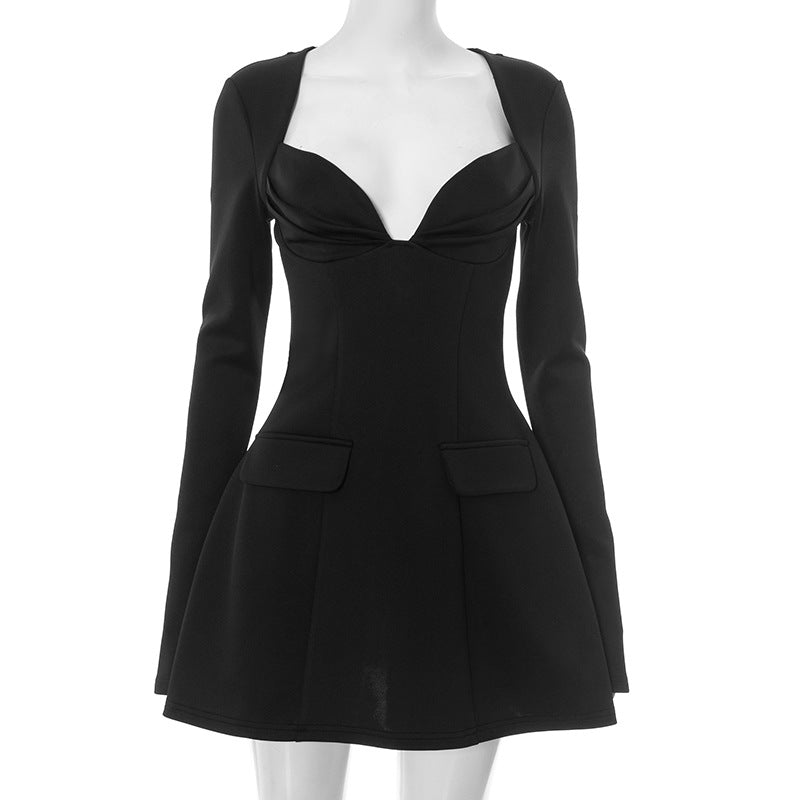 Femme Elegantes Langærmet Slagkjole Stilla