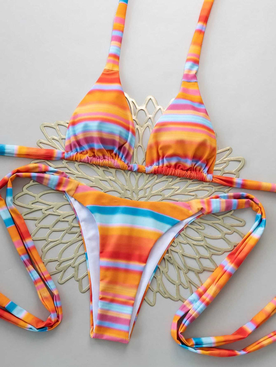 Dame Triangel-Bikini med justerbare stropper Skovae