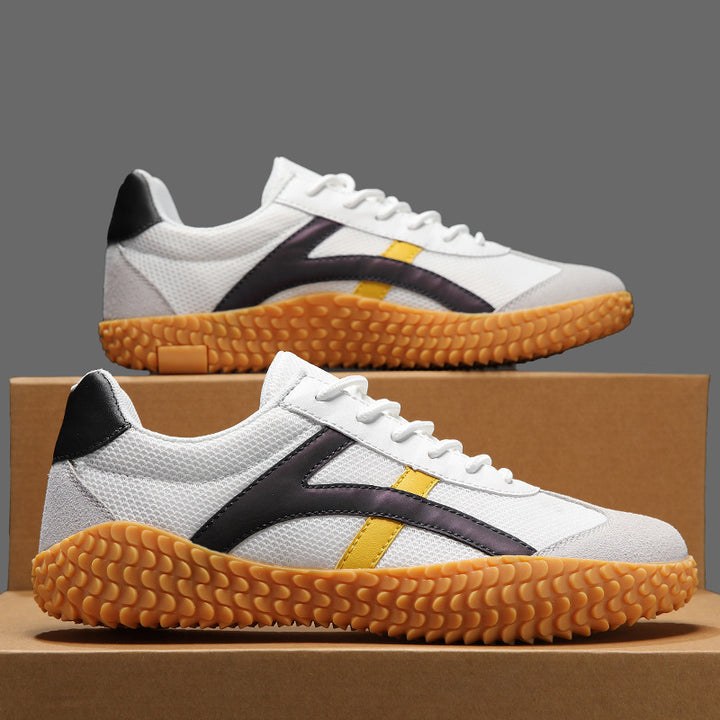 Unisex nan retro-urbane Mesh-sneaker med profileret gummisål og velourlæder tåhætte Skovae