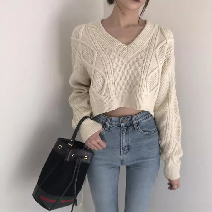 Damer mode strik cardigan med alsidig bælte og kreativt design Stilla