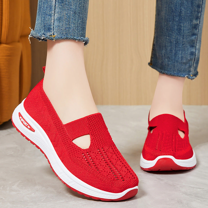 Femme Åndbar Slip-On Fritids-Sneakers med Fleksibel Ventilation Stilla