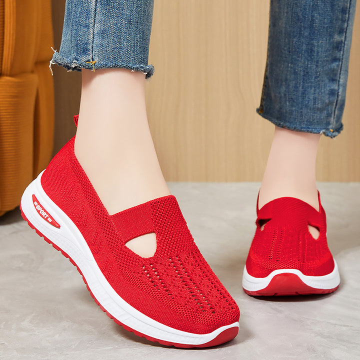 Femme Åndbar Slip-On Fritids-Sneakers med Fleksibel Ventilation Stilla