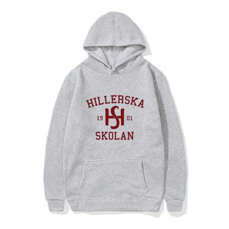 Kvinders hætte sweatshirt med klassisk skolemotiv og hyggelig indvendig for.
